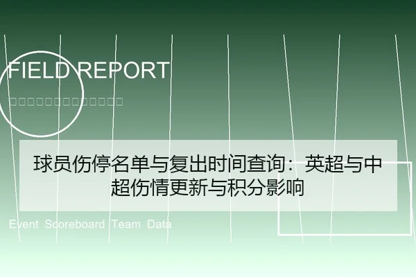 球员伤停名单与复出时间查询：英超与中超伤情更新与积分影响